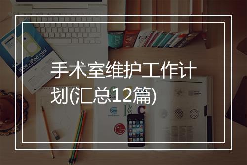 手术室维护工作计划(汇总12篇)