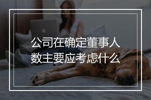公司在确定董事人数主要应考虑什么