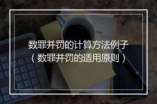 数罪并罚的计算方法例子（数罪并罚的适用原则）