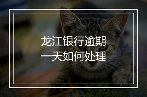 龙江银行逾期一天如何处理