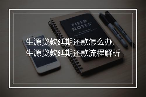 生源贷款延期还款怎么办,生源贷款延期还款流程解析