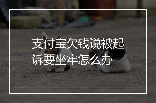 支付宝欠钱说被起诉要坐牢怎么办