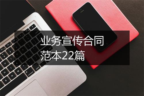 业务宣传合同范本22篇