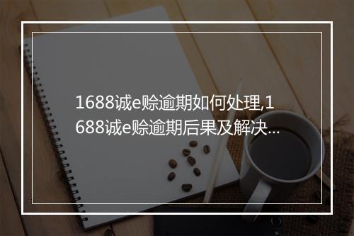 1688诚e赊逾期如何处理,1688诚e赊逾期后果及解决办法