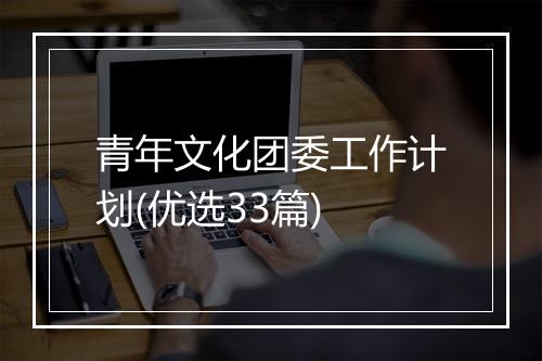 青年文化团委工作计划(优选33篇)