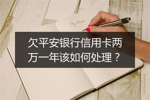 欠平安银行信用卡两万一年该如何处理？