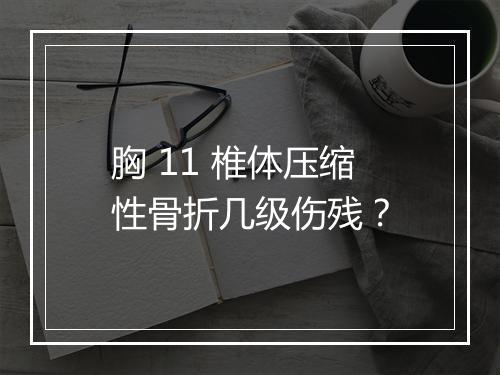 胸 11 椎体压缩性骨折几级伤残？