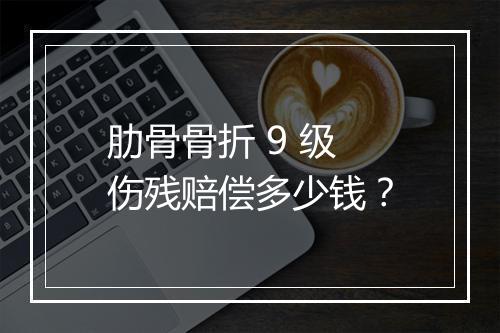 肋骨骨折 9 级伤残赔偿多少钱？
