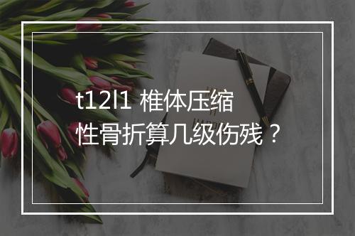 t12l1 椎体压缩性骨折算几级伤残？