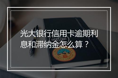 光大银行信用卡逾期利息和滞纳金怎么算？