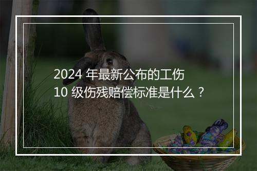 2024 年最新公布的工伤 10 级伤残赔偿标准是什么？