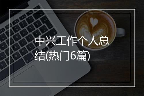 中兴工作个人总结(热门6篇)