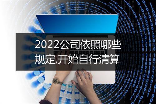 2022公司依照哪些规定,开始自行清算