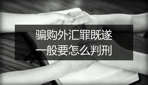 骗购外汇罪既遂一般要怎么判刑