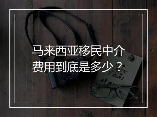 马来西亚移民中介费用到底是多少？