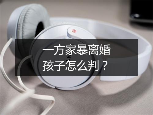 一方家暴离婚孩子怎么判？