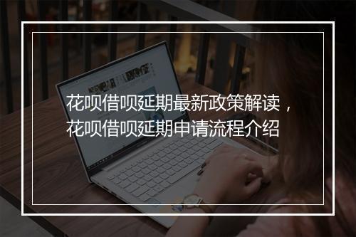 花呗借呗延期最新政策解读，花呗借呗延期申请流程介绍