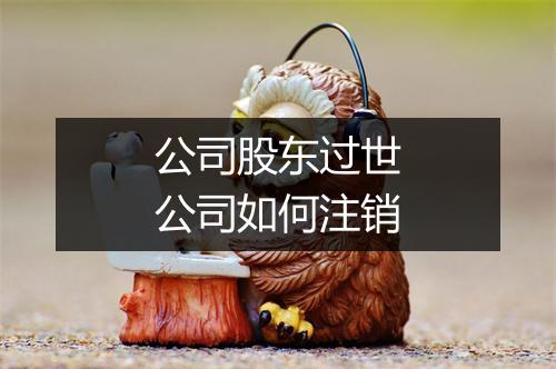 公司股东过世公司如何注销