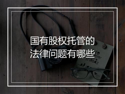 国有股权托管的法律问题有哪些