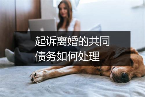 起诉离婚的共同债务如何处理