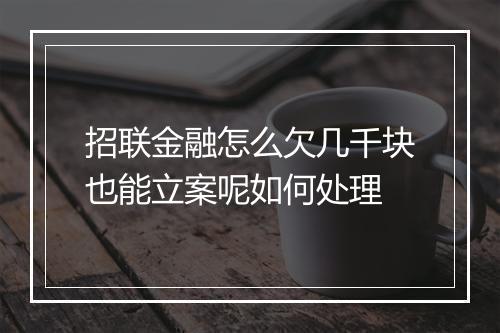 招联金融怎么欠几千块也能立案呢如何处理