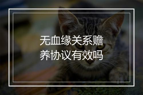 无血缘关系赡养协议有效吗