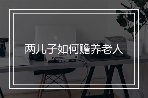 两儿子如何赡养老人