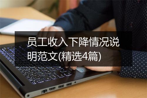 员工收入下降情况说明范文(精选4篇)