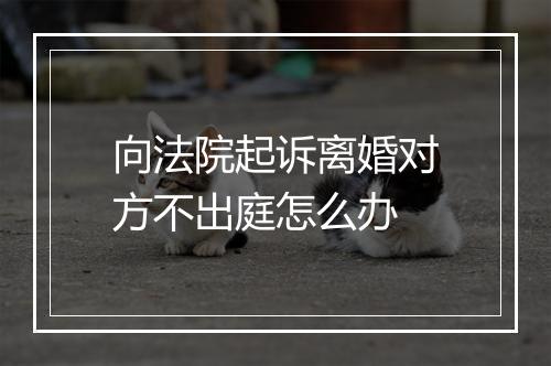 向法院起诉离婚对方不出庭怎么办