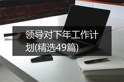 领导对下年工作计划(精选49篇)