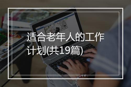 适合老年人的工作计划(共19篇)