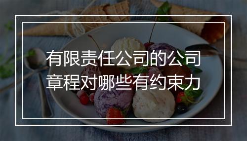 有限责任公司的公司章程对哪些有约束力