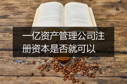 一亿资产管理公司注册资本是否就可以