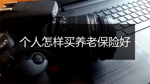 个人怎样买养老保险好