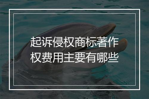 起诉侵权商标著作权费用主要有哪些