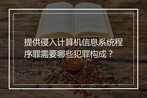 提供侵入计算机信息系统程序罪需要哪些犯罪构成？