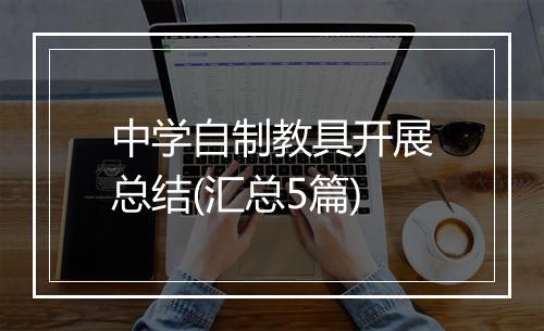 中学自制教具开展总结(汇总5篇)