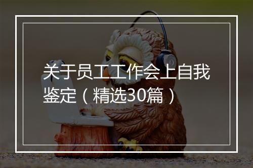 关于员工工作会上自我鉴定（精选30篇）