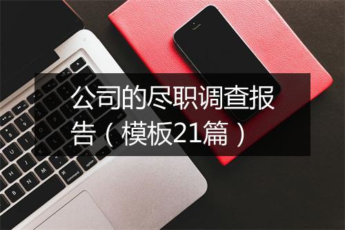 公司的尽职调查报告（模板21篇）