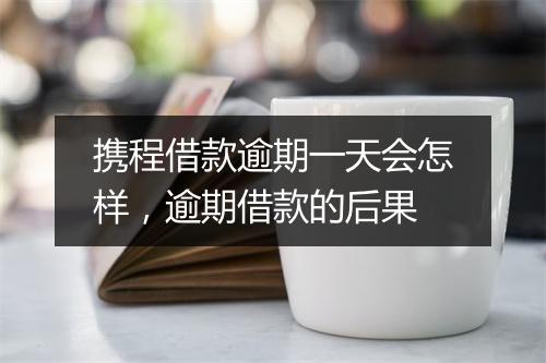 携程借款逾期一天会怎样，逾期借款的后果