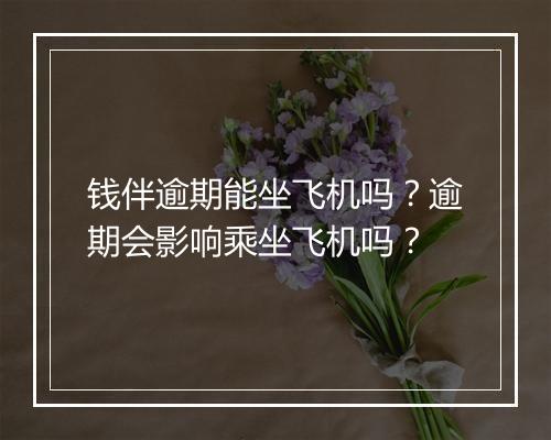 钱伴逾期能坐飞机吗？逾期会影响乘坐飞机吗？