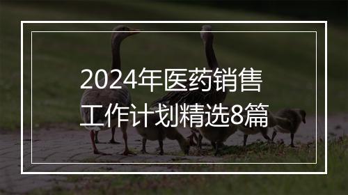 2024年医药销售工作计划精选8篇