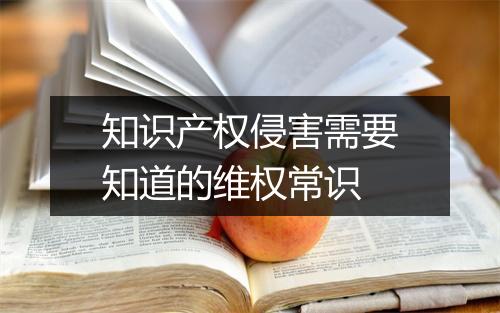 知识产权侵害需要知道的维权常识