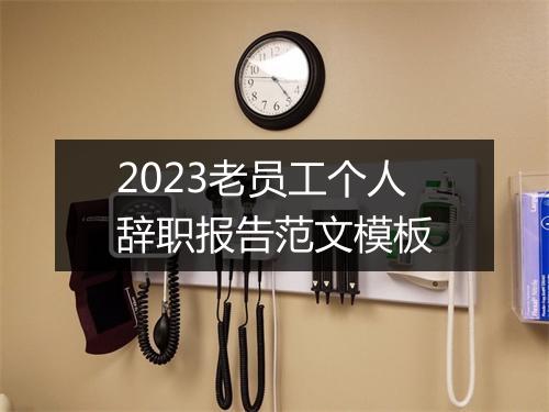 2023老员工个人辞职报告范文模板