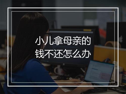 小儿拿母亲的钱不还怎么办
