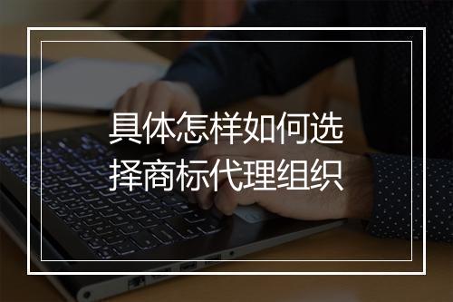 具体怎样如何选择商标代理组织