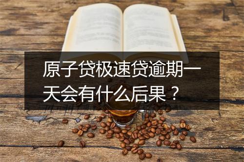 原子贷极速贷逾期一天会有什么后果？