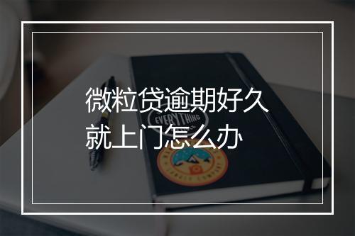 微粒贷逾期好久就上门怎么办