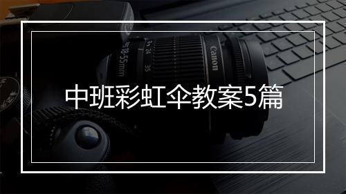 中班彩虹伞教案5篇