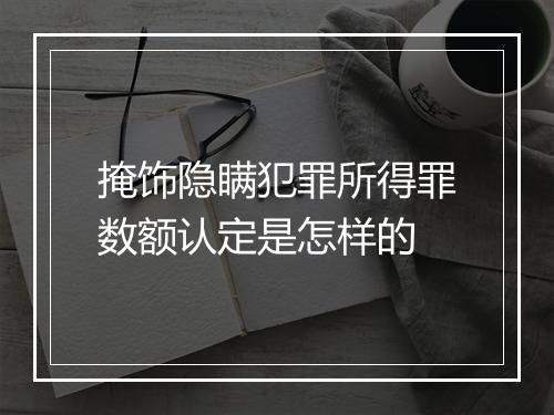 掩饰隐瞒犯罪所得罪数额认定是怎样的